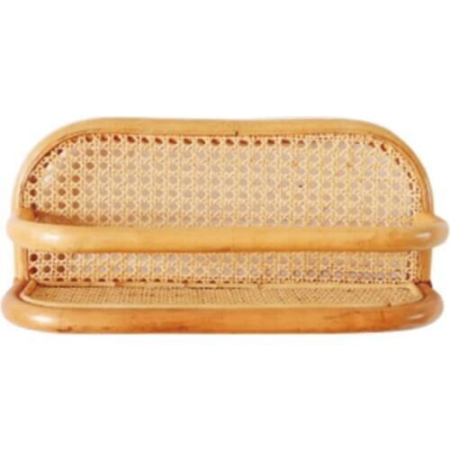 Rattan Wall Hooks Kids Garments Organizer Rack Clothes Hat Hanging Hook Rattan Wall Storage Bookshelf