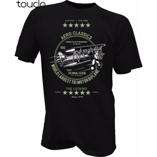 New Summer Style T-Shirt Print Tee Shirt For Male Flying club shirt Aero Club Rc Flugzeug Classic Flieg Vintage T shirt
