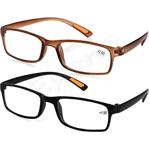 Unisex Comfy Black Brown Resin Framed Reading Presbyopia Glasses 1.00 1.50 2.00 2.50 3.00 3.50 4.00 Diopter 2 colors hot