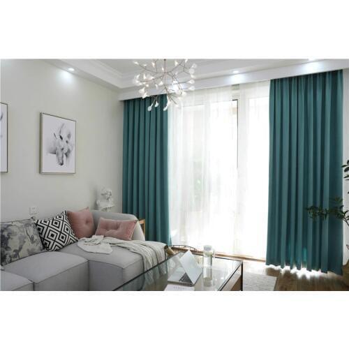 Solid color high shading curtains for living room bedroom blackout curtains