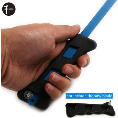 1pc Black Adjustable Hand Saw Handle Multifunctional Plastic Mini Pocket Saw Blades Handle 120x3.5mm for Sawing Blades 300mm