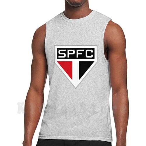S ? O Paulo Tank Tops Vest 100% Cotton Soccer Football Brasilia S ? O Paulo Game Match Goal Europa