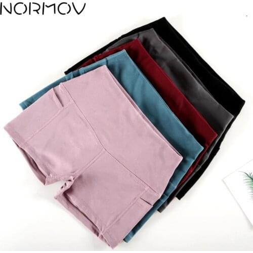 NORMOV Sexy Yoga Shorts Hip Push Up Women High Waist Gym Shorts Fitness Tummy Control Workout Solid Shorts Summer