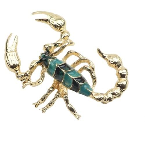 Scorpion Insect Brooch Enamel Pin metal Lapel Brooches Pins For Women Kids Scarf Clothes Hat Accessories Jewelry