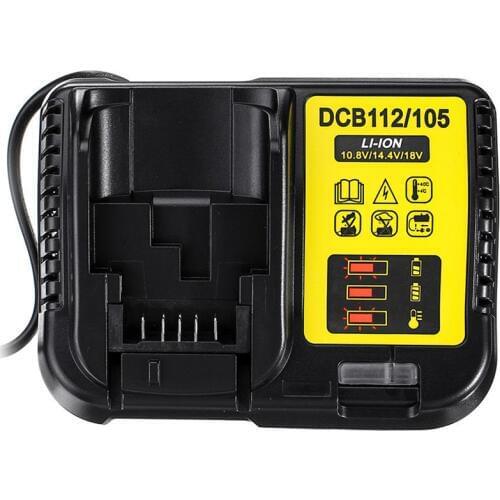 DCB112 Replacement Li-Ion Battery Charger for Dewalt 12 V 14.4V 18V Lithium Cells Battery Charger