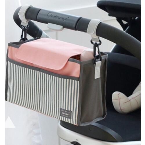 Fashion Big Capacity Trolley Bag For Mummy Waterproof Strip Outdoor Daily Baby Necessities Storage Bag