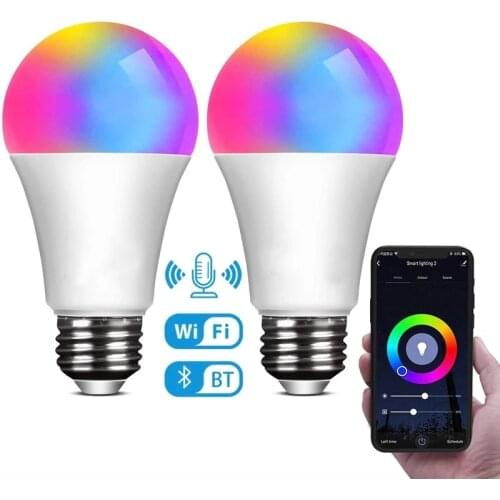 E27/E14 Smart Control Led Lamp Dimmable RGB Light 3W 5W RGB Colorful Changing RGBW White Home Decor Atmosphere Light