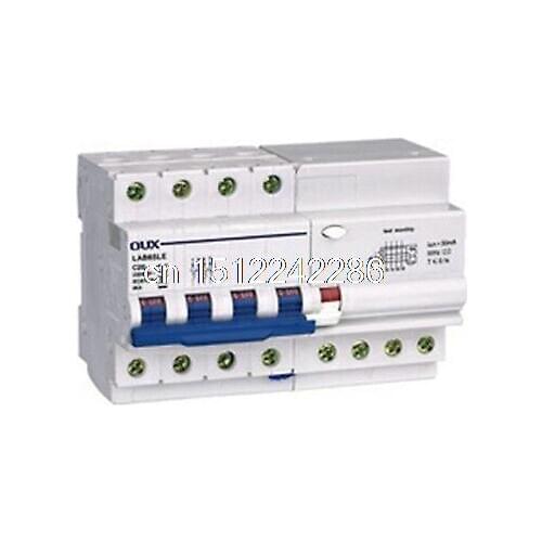 C60 Type ELCB Earth Leakage Circuit Breaker 4P+N AC230/400V 50/60A 30mA 4KA