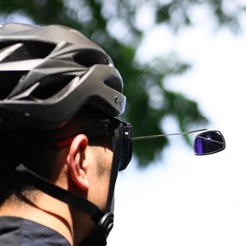 Bike Glasses Mirror Aluminium Alloy Cycling Glasses Rearview 360 Adjustable Helmet Mount Helmet Mirror Rear Bike Accessories
