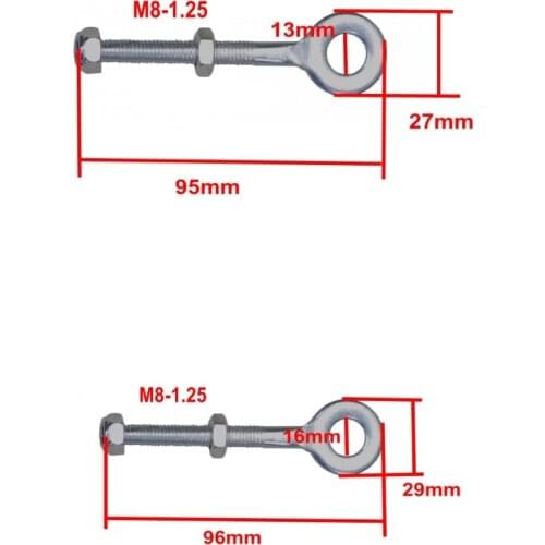 Rear Chain Adjuster M8 For Mini Bikes Dirt Bike ATV Chain Adjusting Assembly