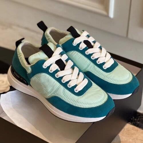 Mixed Color Air Farbic Women Sneakers Luxury Brand Designer Women Shoes Wedge Heels Casual Shoes Outdoor Sport Shoes For Women