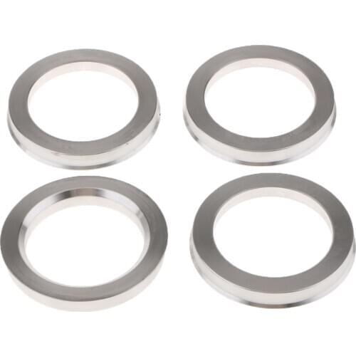 4Pieces Spigot Rings 73.1mm to 54.1mm Aluminum Alloy Wheel Hub Spacers