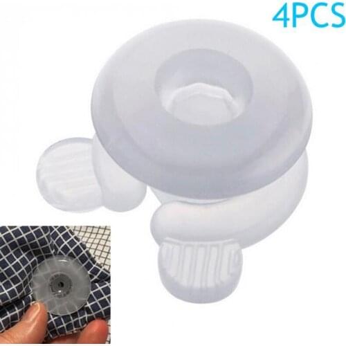 4pcs/Set Blankets Quilt Clip Transparent Comforter Duvet Donuts Holders Gripper Bed Sheets Clips Keeper Fixed Tools