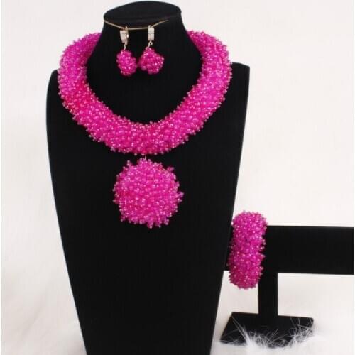 4UJewelry Dudo 2020 Fashion african Bridal jewelry sets Crystal Handmade Wholesale Nigerian Women Party Jewellery Set Dubai