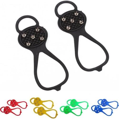 40%HOT 2Pcs Non-slip Crampons Shoes Cover Camping Mountaineering Tool Travel Equipment