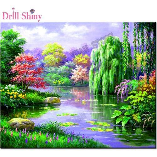 5d DIY Diamond Painting square Diamond Embroidery natural scenery picture Painting rhinestones mosaic pattern Kitchen decoration