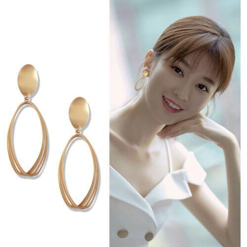 Neat Metal Smooth Round Dsic Clip Earrings Without Piercing Geometric Generous Big Circle Oval Earrings No Pierced hole
