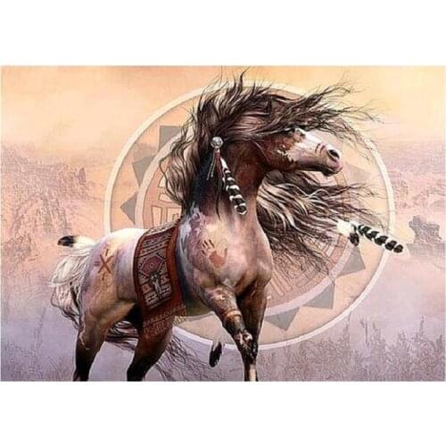Drill Shiny 5D DIY Diamond Painting Animal horse Embroidery Patterns Cross Stitch 2019 Needlework diamond Rhinestone DS10027