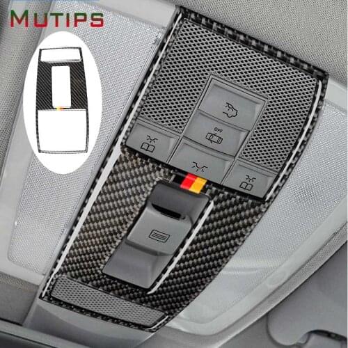 Mutips Car Reading Light Control Plane Carbon Fiber Sticker Auto Accessories For mercedes W204 07-13 W212 10-12 C Class E Class