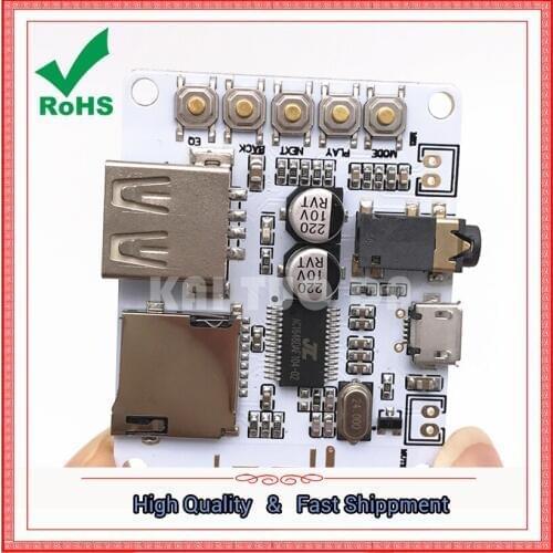 Bluetooth MP3 decoding module Bluetooth audio receiver board decoding playback with USB TF card pre-level output board