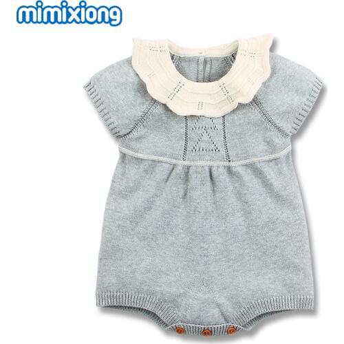 Baby Girls Bodysuits Clothes Sleeveless Newborn Infant Bebes Body Suits Tops Solid Knitted Toddler Kids Jumpsuits Outfits 0-18M