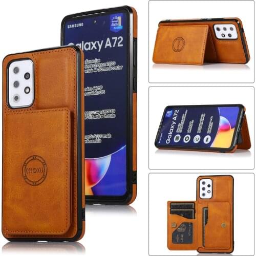 Wallet Case for Samsung A72 A52 A42 A32 A12 Ultra Slim Magnetic Leather Card Slot Kickstand Case for Galaxy A72 4G 5G Coque
