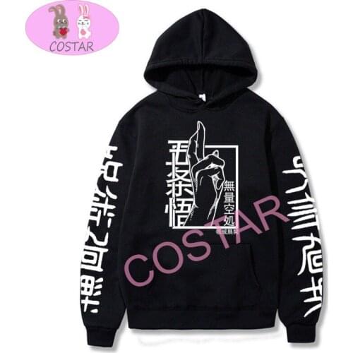 COSTAR Anime Jujutsu Kaisen Gojo Satoru Lyuikitennkai Gesture Printed Fashion Hoodies Pullover Hooded Sweatershirt Unisex