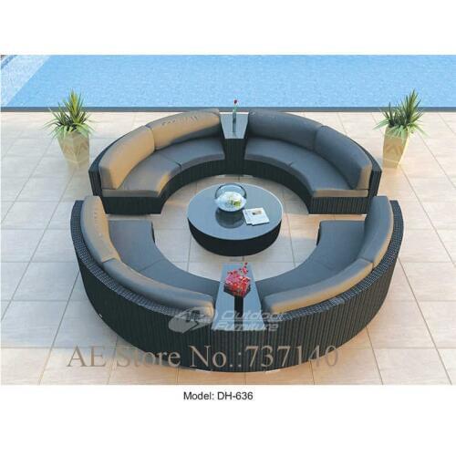 Rattan sofa garden furniture wicker outdoor furniture round sofa set outdoor furniture sectional sofa furniture