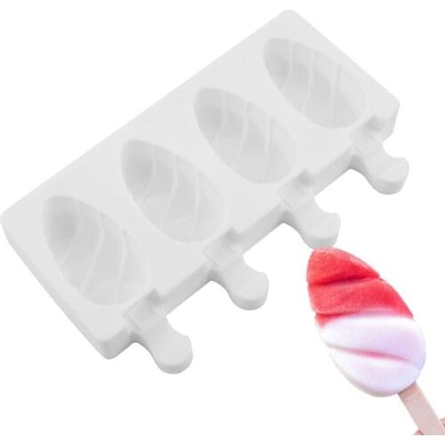 DIY Ice Cream Mold with 10PCS Popsicle Sticks Ice lolly Moulds Food Grade Silicone Ice Cream Makers Baking Tools