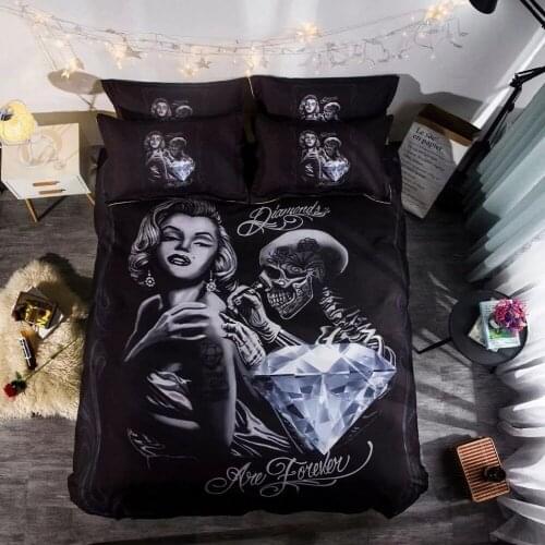 Monroe n ghost 3d bedding set king queen full single size duvet cover set