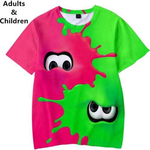 Hot Sale Kids T shirt Splatoon 2 3D T-shirt Streetwear Casual Boys Girls Tshirt Short Sleeve T shirts children Clothes