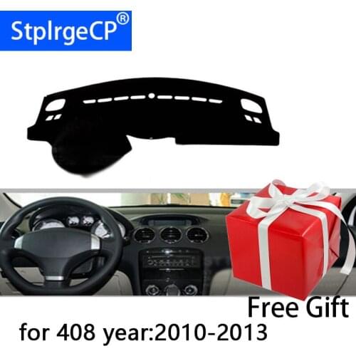 For Peugeot 408 2010-2013 Right and Left Hand Drive Car Dashboard Covers Mat Shade Cushion Pad Carpets Accessories