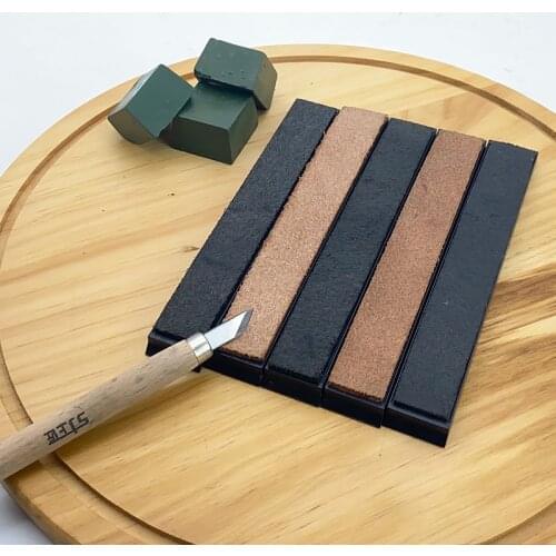 2pcs Sharpening leather Upscale leather article Sharpening wax Sharpened leather knife sharpening Polish belt polishing paste