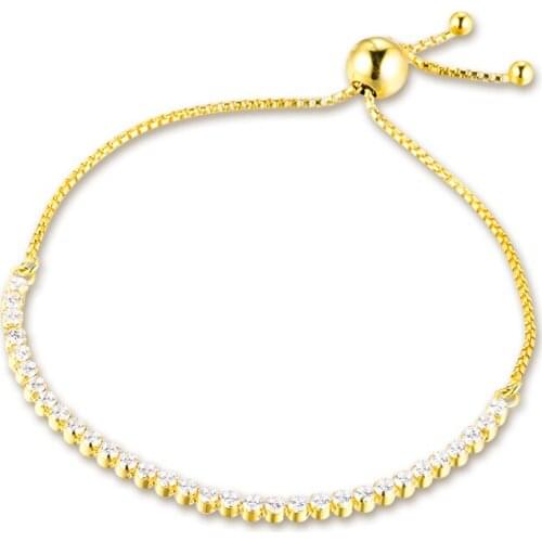 QANDOCCI Sparkling Strand Shine Bracelet 100% 925 Sterling Silver Jewelry For Women DIY Wholesale 2020 Summer