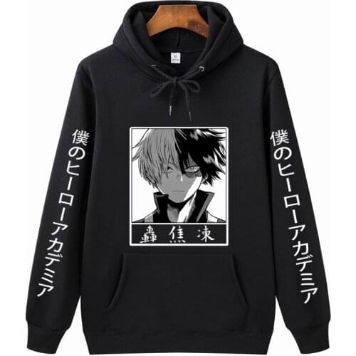 Anime My Hero Academia Hoodie Shoto Todoroki Pullover Sweatshirts Boku No Hero Academia Sweatshirt Hoodies Tops