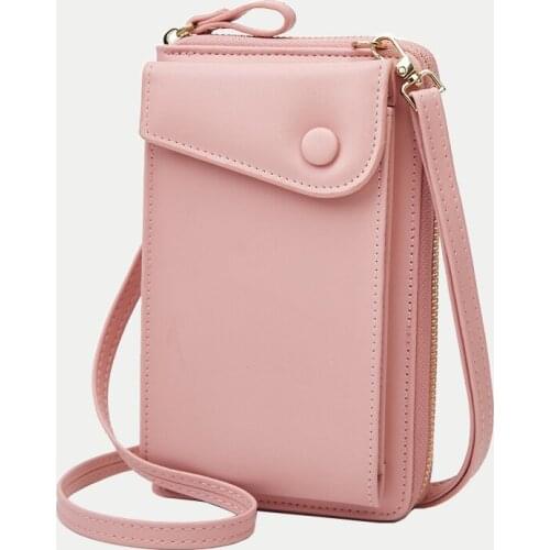 Vintage Women Large Capacity Phone Purse PU Leather Shoulder Bags Crossbody Small Female Handbag Wallets Card Holder