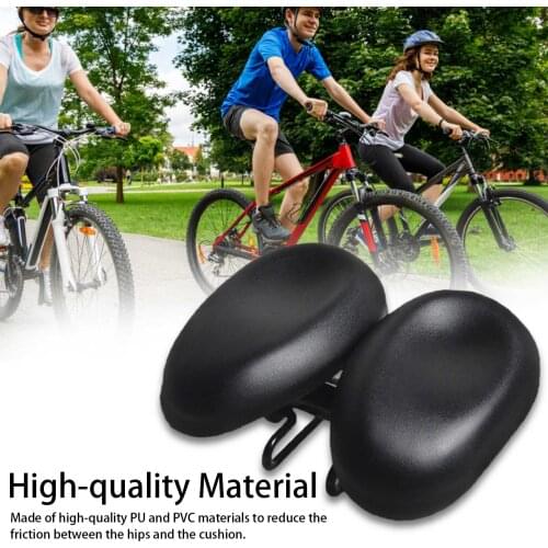 High Quality Thickened Widened Bicycle Seat Cushions Soft Seat Cushions PVC Bike Cycling Seat Saddle For Extra-Large Bikes Use