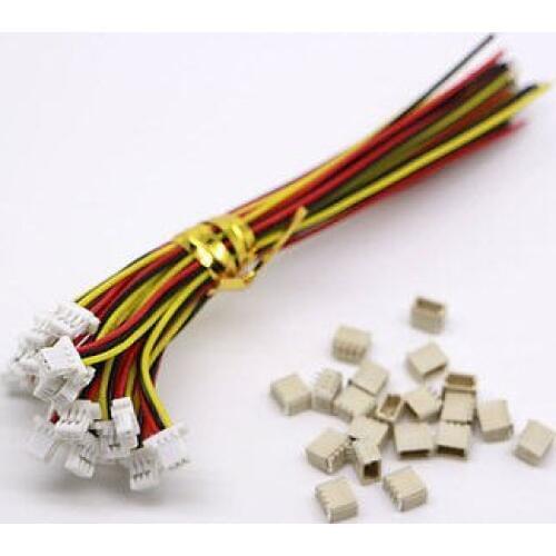 20 sets 100MM Mini Micro SH 1.0 3-Pin JST Connector with Wires Cables