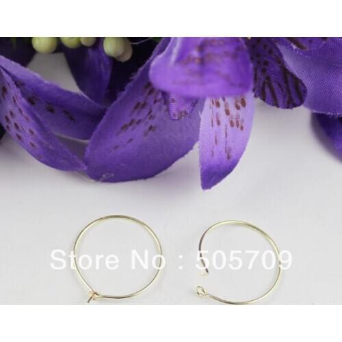 200PCS Silver Color Plate Wine Glass Charm Wire Hoop Earings 20mm #22527-#22529 FREE SHIPPING