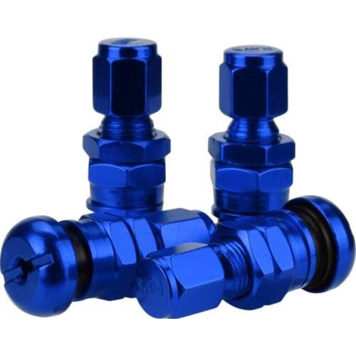 4pcs Set Bolt-in Aluminum Car Tubeless Wheel Tire Valve Stems With Dust Caps TJ