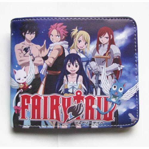 Anime Wallet Fairy Tail Natsu Lucy Cartoon Wallet Men Bifold Coin Purse