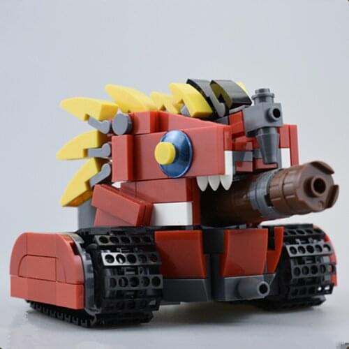 DIY STEM MOC Fire Dragon Tank Mecha Model Small Particle Building Blocks Educational Toy Set