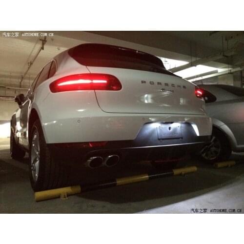 2Pcs WHITE LED LICENSE PLATE LIGHTS LAMPS ERROR FREE for 2014-UP Macan License lamp assembly