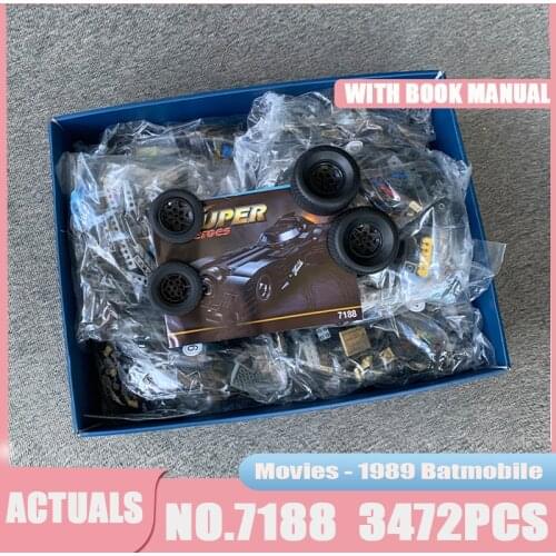 Movie Series 1989 Batmobile 7188 Vehicle Model Kit Batwing Building Blocks Bricks Educational Toys Kids Christmas Gifts 76139