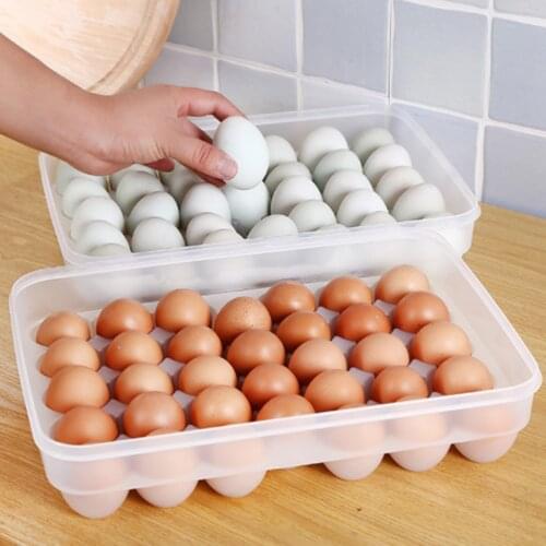 34 grid egg storage box food container refrigerator storage box household kitchen transparent box egg box rack