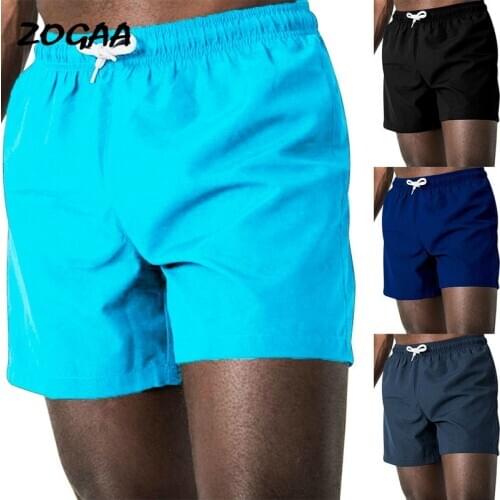 ZOGAA Men Quick Dry Solid Swimming Shorts For Men Swimwear Man Swimsuit Swim Trunks Summer Bathing Beach Wear Surf Boxer