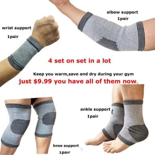 Knee Support Elbow Protector Leg Arthritis Injury Gym Sleeve Elasticated Bandage knee Pad Charcoal Knitted Ankle Warm Wrist Warm