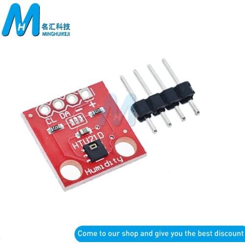 New Temperature Humidity Sensor GY-213V-HTU21D HTU21D I2C Replace SHT21 SI7021 HDC1080 Module Temperature Sensor Breakout