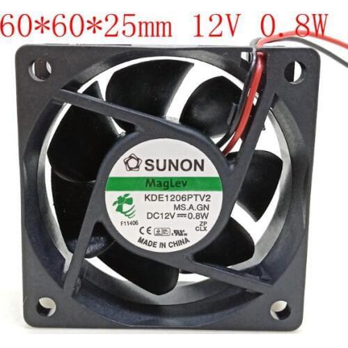 Original KDE1206PTV2 12V 0.8W 60256CM 2/3 wire heat dissipation fan