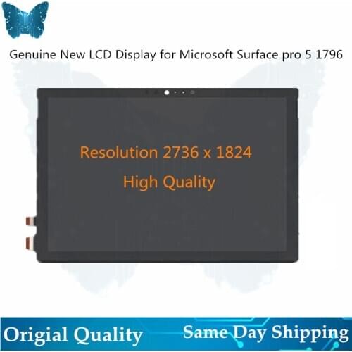 Original LCD For Microsoft surface pro 5 1796 Display Touch Screen Glass Digitizer Assembly LP123WQ1(SP)(A2)